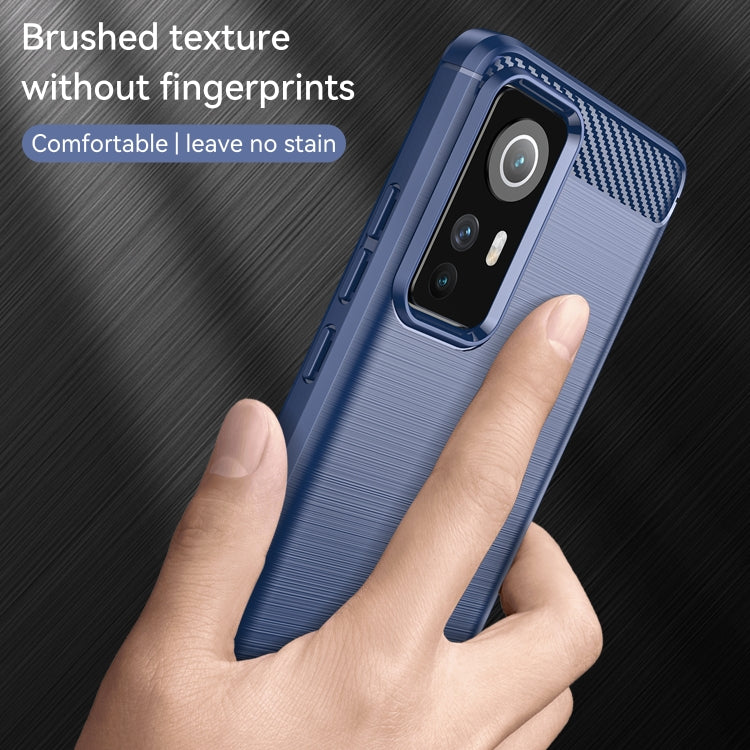 For Xiaomi 12X Brushed Texture Carbon Fiber TPU Phone Case(Blue) - free shipping - PMC TechLife - Order now!