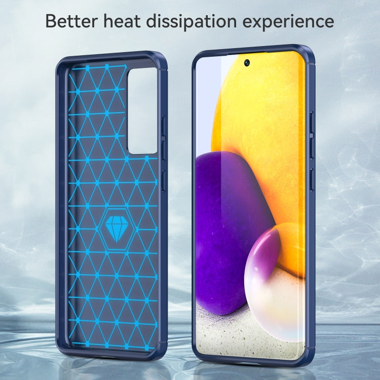 For Xiaomi 12X Brushed Texture Carbon Fiber TPU Phone Case(Blue) - free shipping - PMC TechLife - Order now!