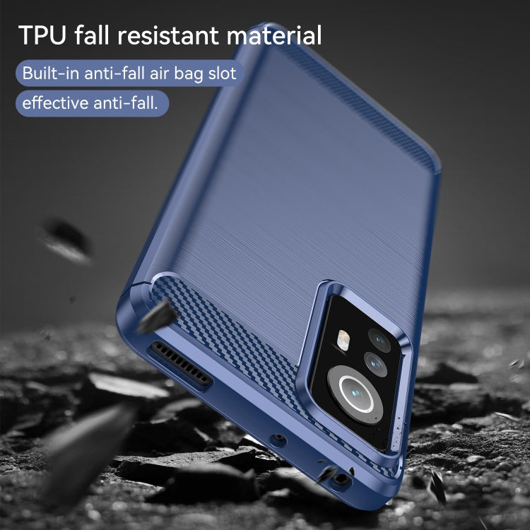 For Xiaomi 12X Brushed Texture Carbon Fiber TPU Phone Case(Blue) - free shipping - PMC TechLife - Order now!