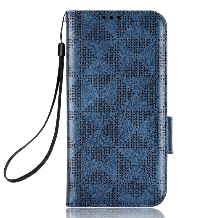 For TCL 405 / 406 T506D Symmetrical Triangle Leather Phone Case(Blue) - free shipping - PMC TechLife - Order now!