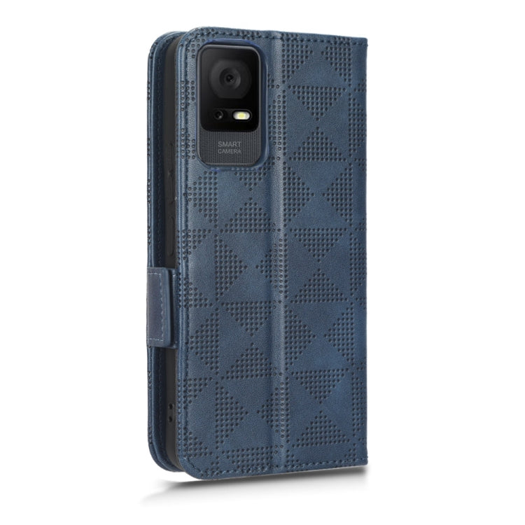 For TCL 405 / 406 T506D Symmetrical Triangle Leather Phone Case(Blue) - free shipping - PMC TechLife - Order now!