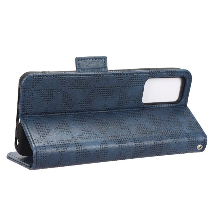 For TCL 405 / 406 T506D Symmetrical Triangle Leather Phone Case(Blue) - free shipping - PMC TechLife - Order now!