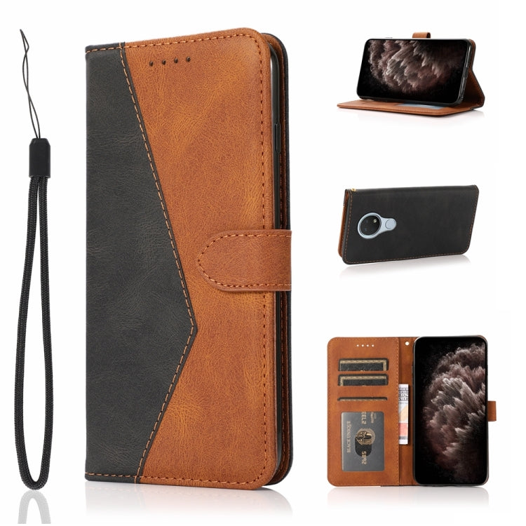 For Nokia 6.2 / 7.2 Dual-color Stitching Leather Phone Case(Black Brown) - free shipping - PMC TechLife - Order now!