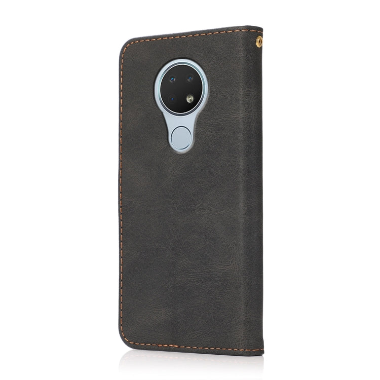 For Nokia 6.2 / 7.2 Dual-color Stitching Leather Phone Case(Black Brown) - free shipping - PMC TechLife - Order now!