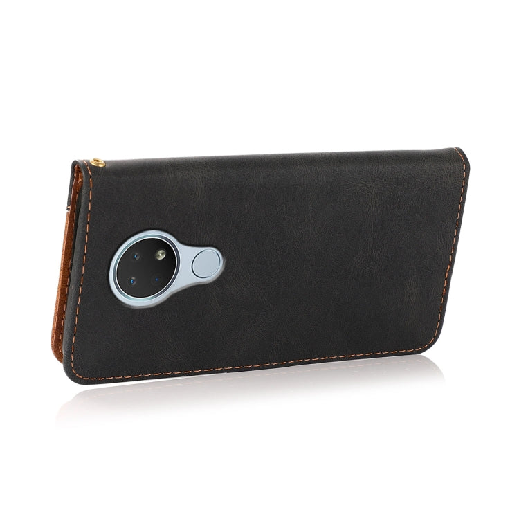 For Nokia 6.2 / 7.2 Dual-color Stitching Leather Phone Case(Black Brown) - free shipping - PMC TechLife - Order now!