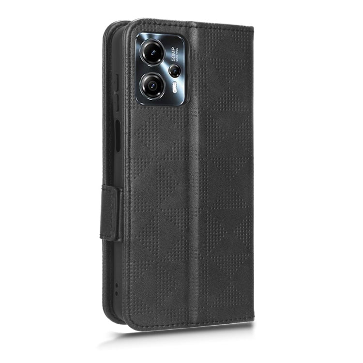 For Motorola Moto G13 / G23 4G Symmetrical Triangle Leather Phone Case(Black) - Motorola Cases by PMC TechLife | Online Shopping South Africa | PMC TechLife | Buy Now Pay Later Mobicred