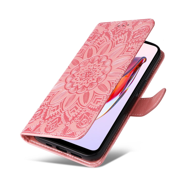 For Xiaomi Redmi 11A 4G/12C Embossed Sunflower Leather Phone Case(Rose Gold) - free shipping - PMC TechLife - Order now!