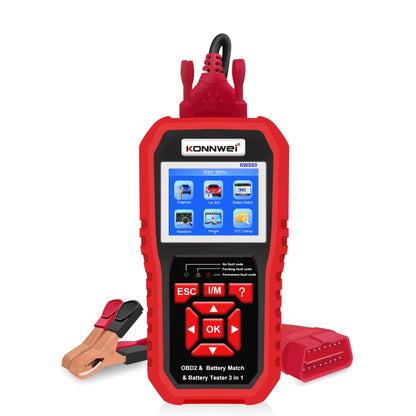 KONNWEI KW880 3 in 1 Car OBD2 Fault Diagnosis + Battery Tester + Battery Match Reset - Code Readers & Scan Tools by KONNWEI | Online Shopping South Africa | PMC Jewellery | Buy Now Pay Later Mobicred