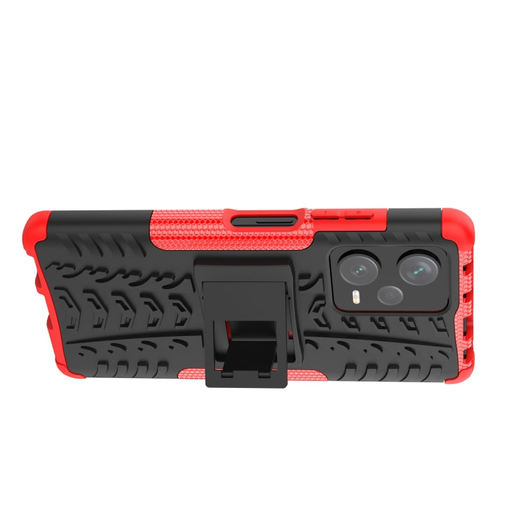 For Xiaomi Redmi Note 12 Pro+ 5G Tire Texture TPU + PC Phone Case with Holder(Red) - free shipping - PMC TechLife - Order now!