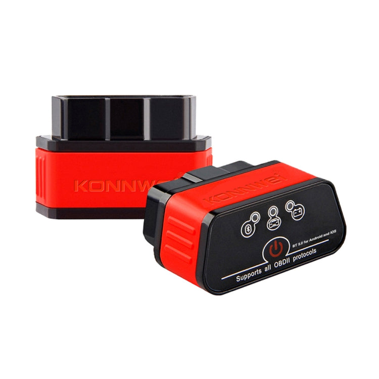 KONNWEI KW903 Bluetooth 5.0 OBD2 Car Fault Diagnostic Scan Tools Support IOS / Android(Black Red) - free shipping - PMC TechLife - Order now!