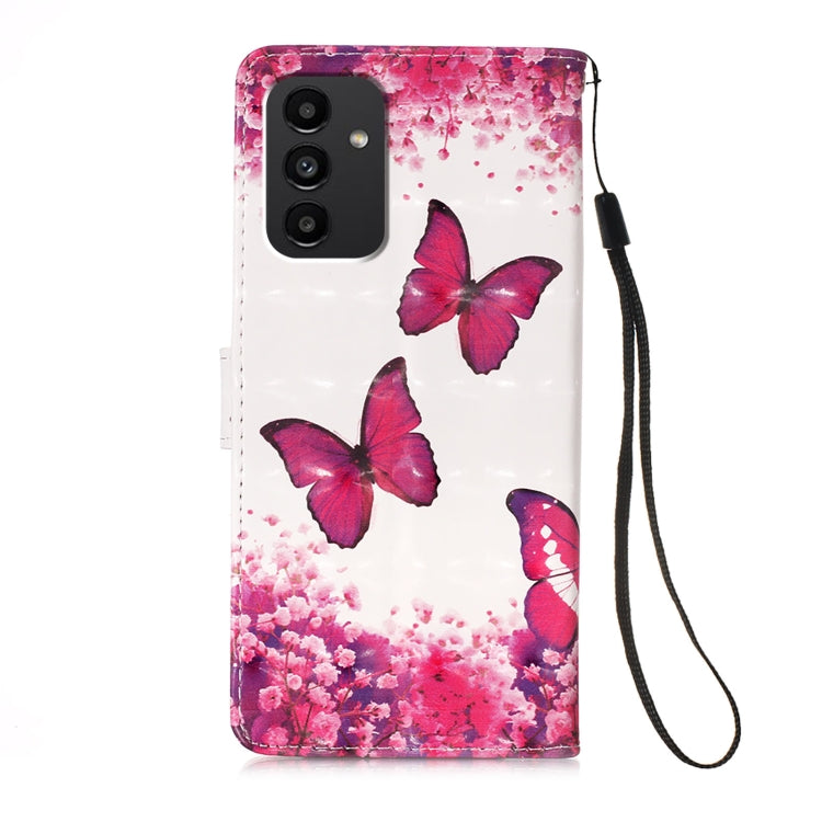 For Samsung Galaxy A34 5G 3D Painting Horizontal Flip Leather Phone Case(Rose Butterfly) - free shipping - PMC TechLife - Order now!