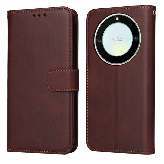 For Honor X9a/X40 5G/Magic5 Lite Classic Calf Texture Flip Leather Phone Case(Brown) - Honor Cases by PMC Jewellery | Online Shopping South Africa | PMC Jewellery