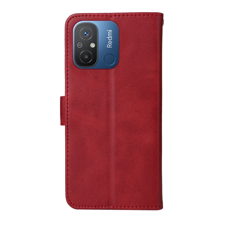 For Xiaomi Redmi 11A 4G/12C Classic Calf Texture Flip Leather Phone Case(Red) - free shipping - PMC TechLife - Order now!