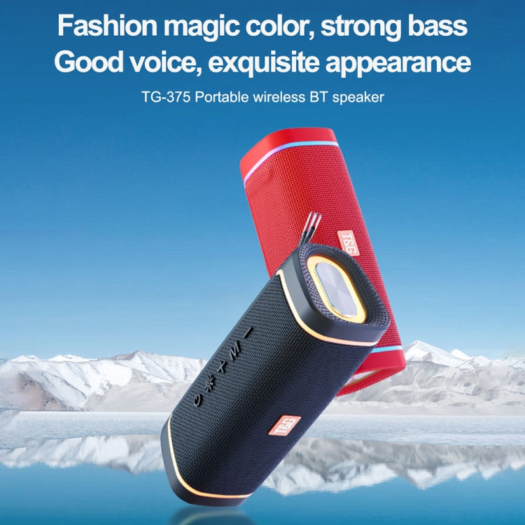T&G TG375 Outdoor Portable LED Light RGB Wireless Bluetooth Speaker Subwoofer(Grey) - Desktop Speaker by T&G | Online Shopping South Africa | PMC TechLife | Buy Now Pay Later Mobicred
