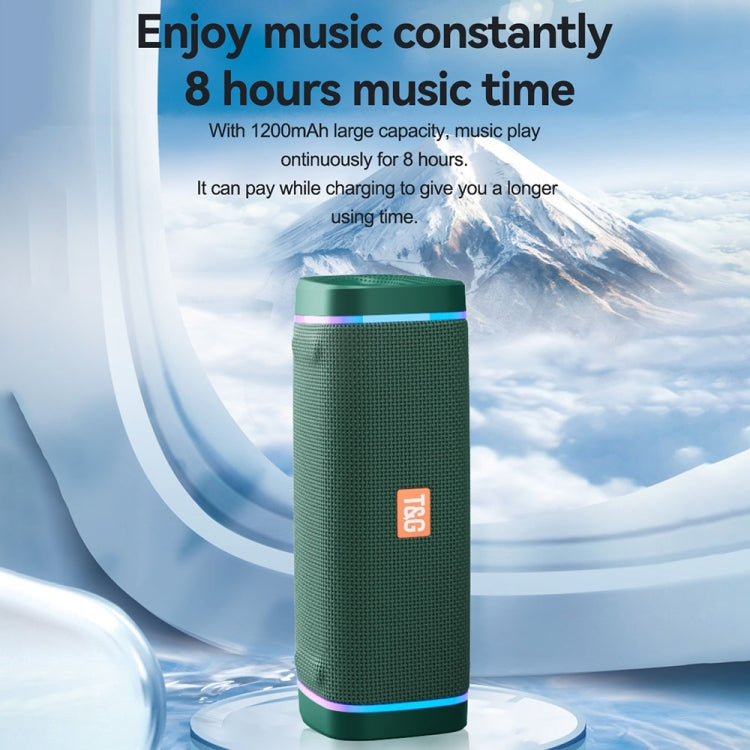 T&G TG375 Outdoor Portable LED Light RGB Wireless Bluetooth Speaker Subwoofer(Black) - Desktop Speaker by T&G | Online Shopping South Africa | PMC TechLife