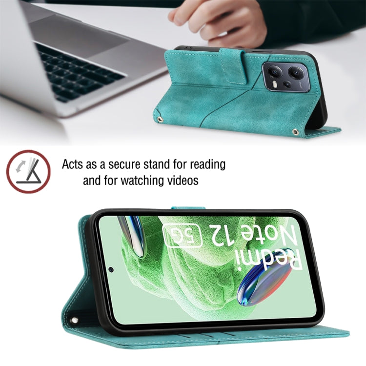 For Xiaomi Poco X5 5G Skin-feel Embossed Leather Phone Case(Green) - free shipping - PMC TechLife - Order now!
