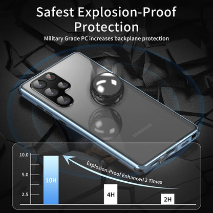 For Samsung Galaxy S23 Ultra 5G Anti-peeping Magnetic Double-sided Tempered Glass Phone Case(Blue) - Galaxy S23 Ultra 5G Cases by PMC Jewellery | Online Shopping South Africa | PMC Jewellery | Buy Now Pay Later Mobicred