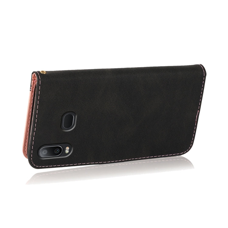 For Samsung Galaxy A10s Dual-color Stitching Leather Phone Case(Black Rose Gold) - free shipping - PMC TechLife - Order now!