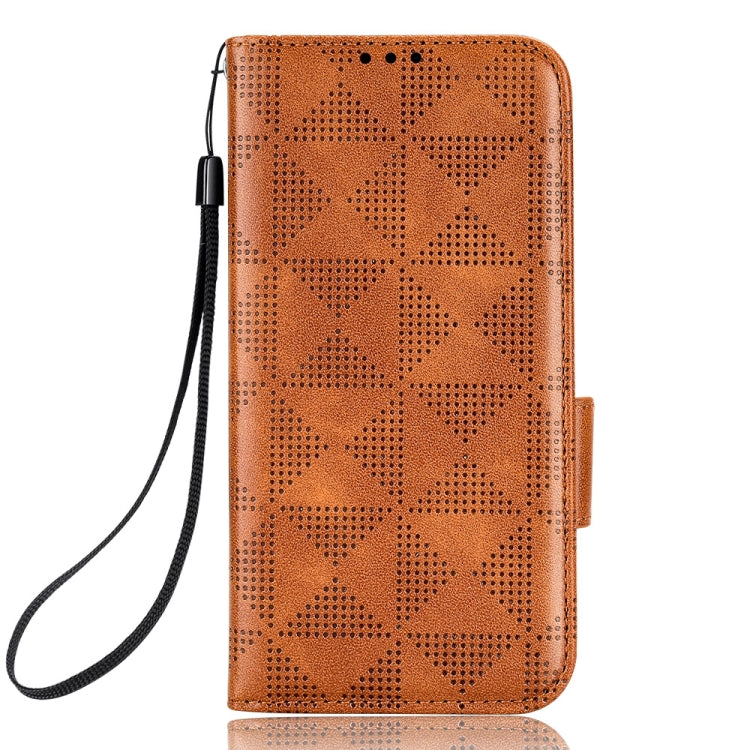 For Xiaomi 13 Lite / Civi 2 / 12 Lite NE Symmetrical Triangle Leather Phone Case(Brown) - free shipping - PMC TechLife - Order now!