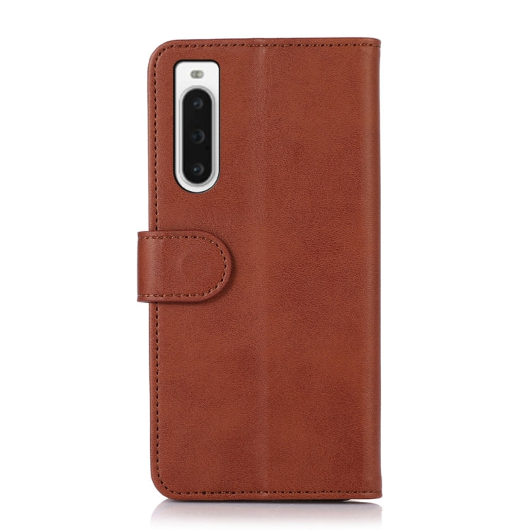 For Sony Xperia 10 V Cow Texture Leather Phone Case(Brown) - Sony Cases by PMC Jewellery | Online Shopping South Africa | PMC Jewellery