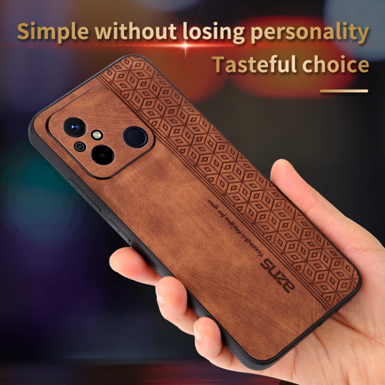 For Xiaomi Poco C55 / Redmi 12C / 11A AZNS 3D Embossed Skin Feel Phone Case(Brown) - free shipping - PMC TechLife - Order now!