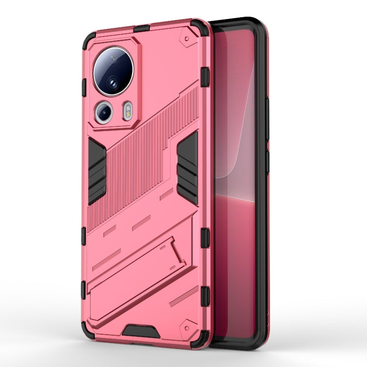 For Xiaomi 13 Lite Punk Armor 2 in 1 PC + TPU Shockproof Phone Case with Holder(Rose Red) - free shipping - PMC TechLife - Order now!