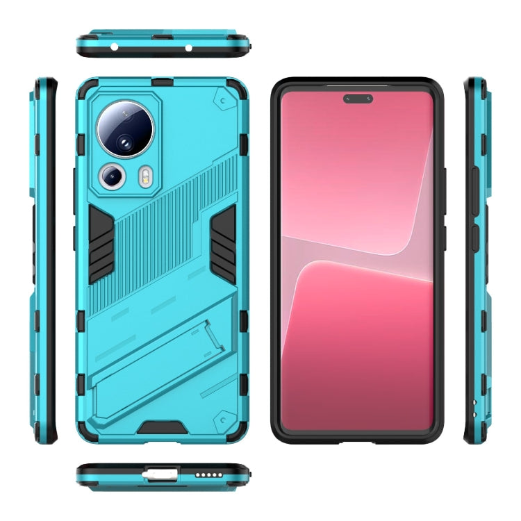 For Xiaomi 13 Lite Punk Armor 2 in 1 PC + TPU Shockproof Phone Case with Holder(Blue) - free shipping - PMC TechLife - Order now!