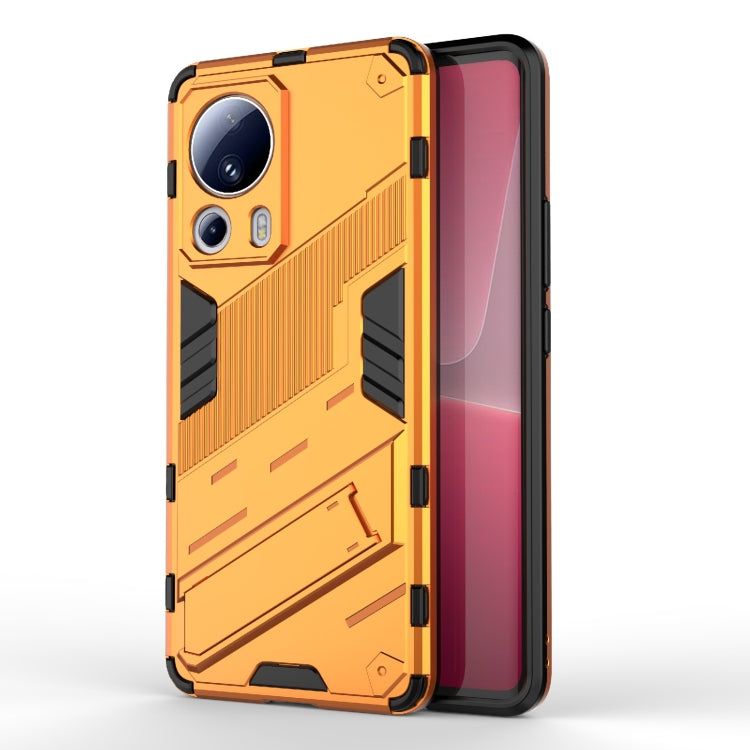 For Xiaomi 13 Lite Punk Armor 2 in 1 PC + TPU Shockproof Phone Case with Holder(Orange) - free shipping - PMC TechLife - Order now!