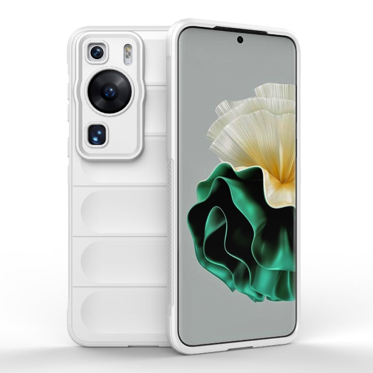 For Huawei P60 Magic Shield TPU + Flannel Phone Case(White) - Huawei Cases by PMC TechLife | Online Shopping South Africa | PMC TechLife | Buy Now Pay Later Mobicred