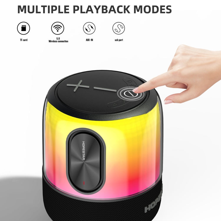 HOPESTAR SC-01 Waterproof LED Light Wireless Bluetooth Speaker(Grey) - free shipping - PMC TechLife - Order now!