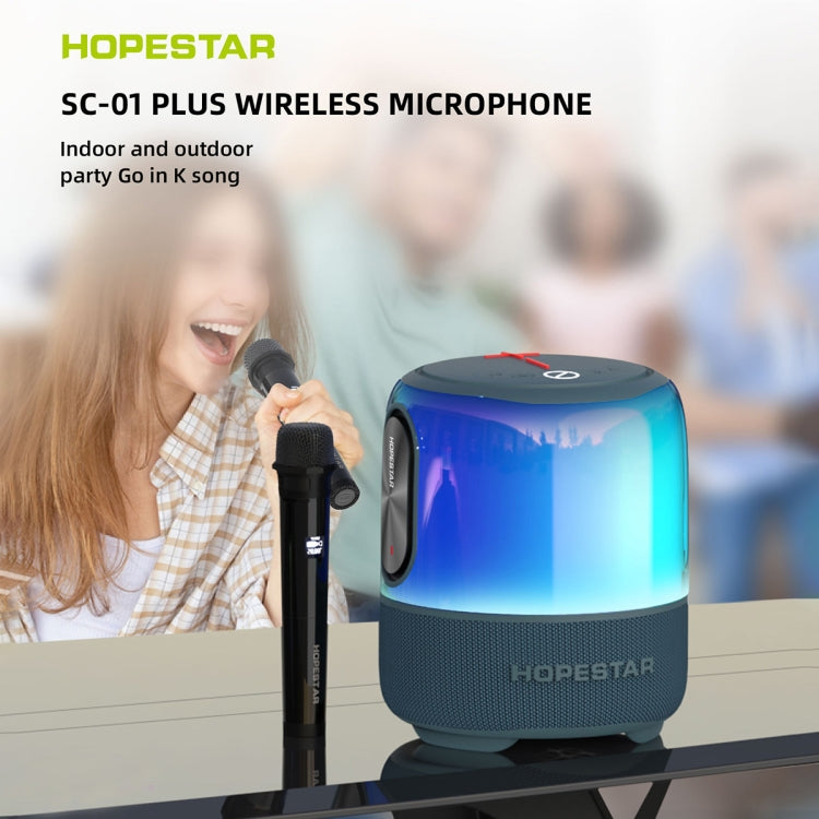 HOPESTAR SC-01 Waterproof LED Light Wireless Bluetooth Speaker(Black) - Desktop Speaker by HOPESTAR | Online Shopping South Africa | PMC Jewellery