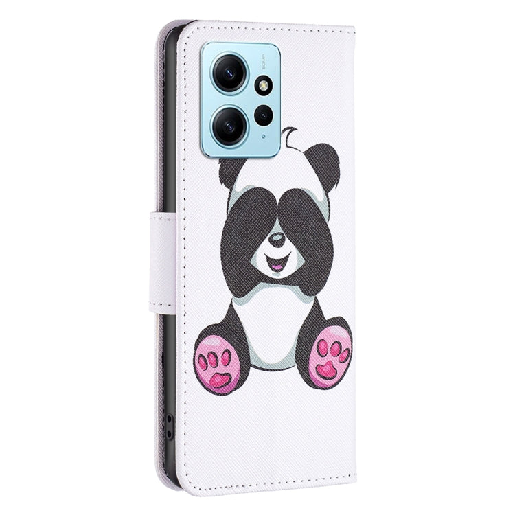 For Xiaomi Redmi Note 12 4G Global Colored Drawing Leather Phone Case(Panda) - free shipping - PMC TechLife - Order now!