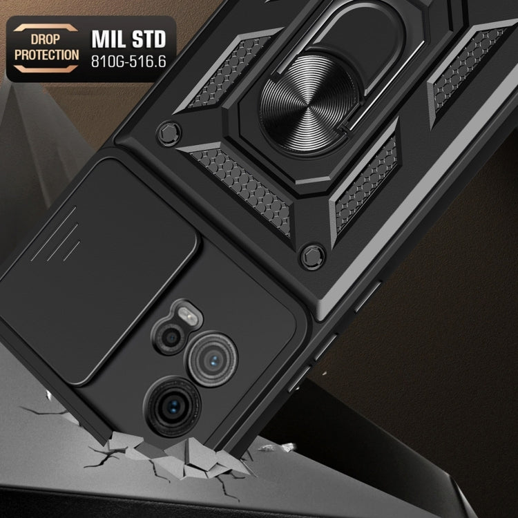 For Motorola Moto G72 Sliding Camera Cover Design TPU+PC Phone Case(Black) - free shipping - PMC TechLife - Order now!
