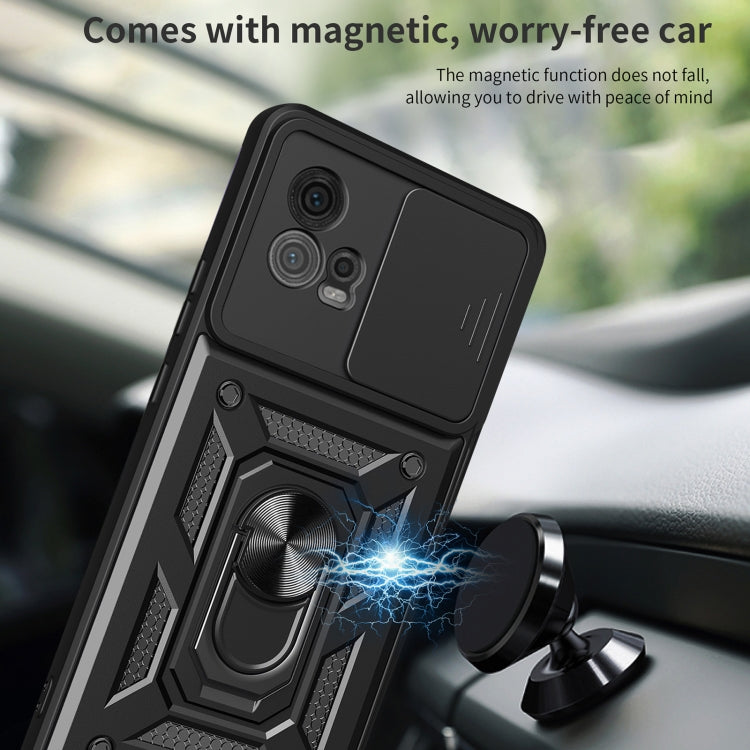For Motorola Moto G72 Sliding Camera Cover Design TPU+PC Phone Case(Black) - free shipping - PMC TechLife - Order now!