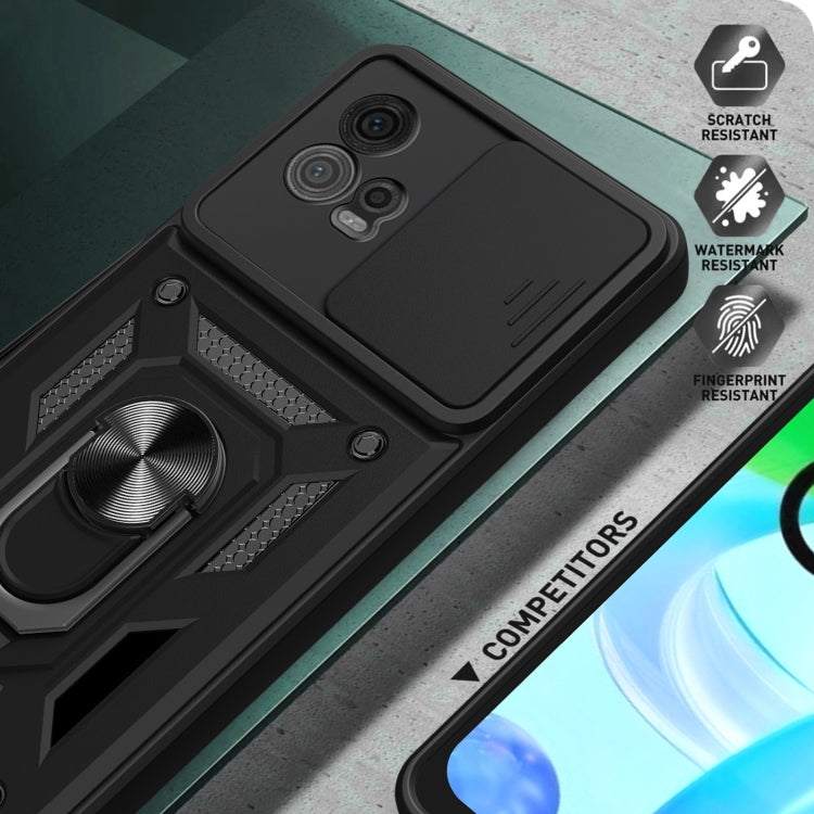 For Motorola Moto G72 Sliding Camera Cover Design TPU+PC Phone Case(Black) - free shipping - PMC TechLife - Order now!
