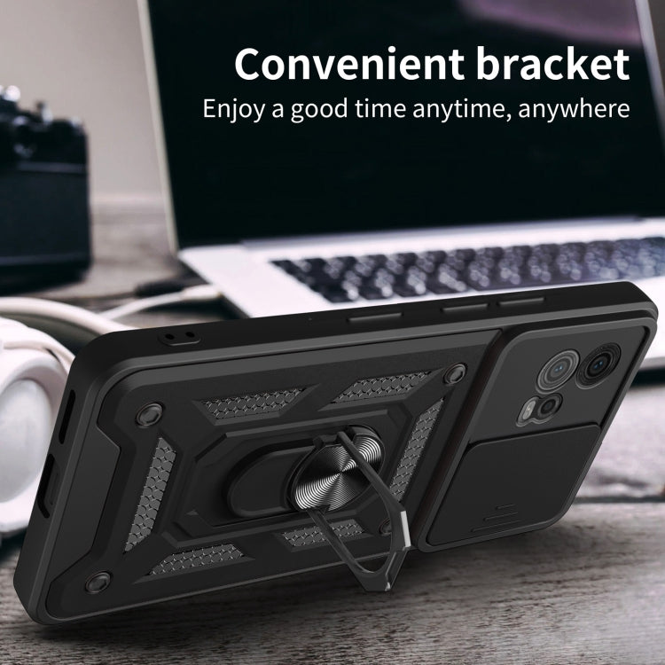 For Motorola Moto G72 Sliding Camera Cover Design TPU+PC Phone Case(Black) - free shipping - PMC TechLife - Order now!