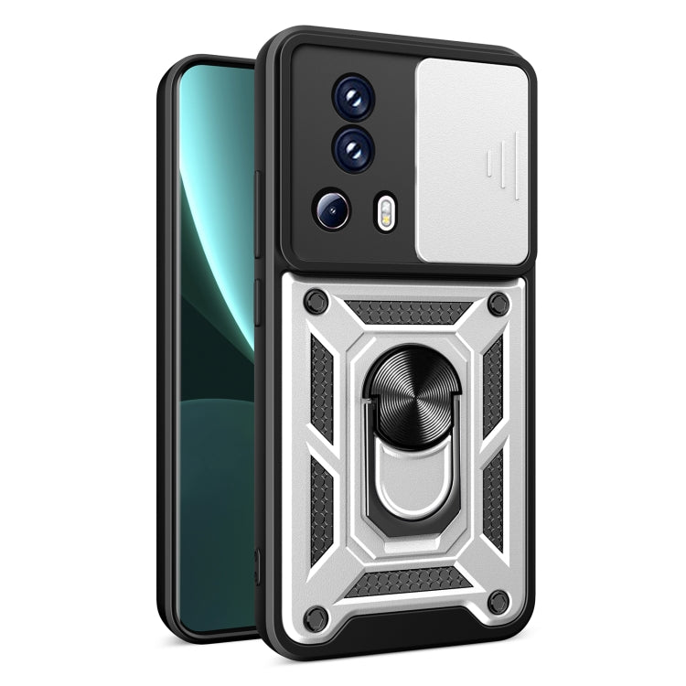 For Xiaomi Civi 2 5G / 13 Lite Sliding Camera Cover Design TPU+PC Phone Case(Silver) - free shipping - PMC TechLife - Order now!