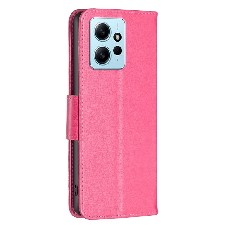 For Xiaomi Redmi Note 12 4G Global Two Butterflies Embossing Leather Phone Case(Rose Red) - free shipping - PMC TechLife - Order now!