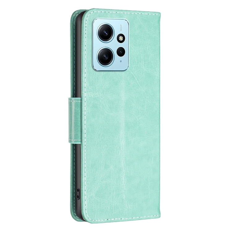 For Xiaomi Redmi Note 12 4G Global Two Butterflies Embossing Leather Phone Case(Green) - free shipping - PMC TechLife - Order now!