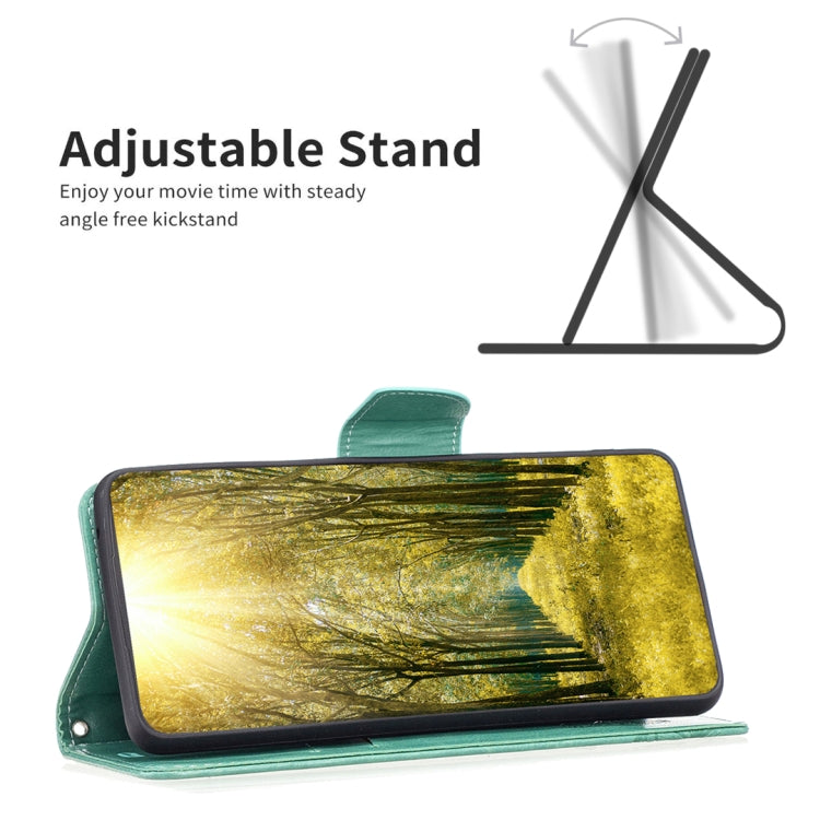 For Xiaomi Redmi Note 12 4G Global Two Butterflies Embossing Leather Phone Case(Green) - free shipping - PMC TechLife - Order now!
