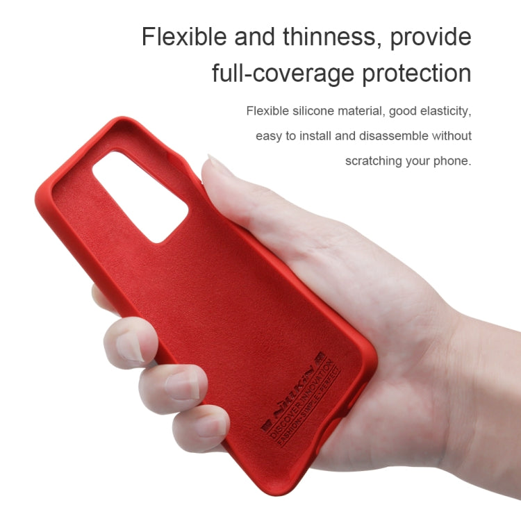 For Huawei P40 NILLKIN Feeling Series Shockproof Liquid Silicone Protective Case(Red) - Huawei Cases by NILLKIN | Online Shopping South Africa | PMC Jewellery