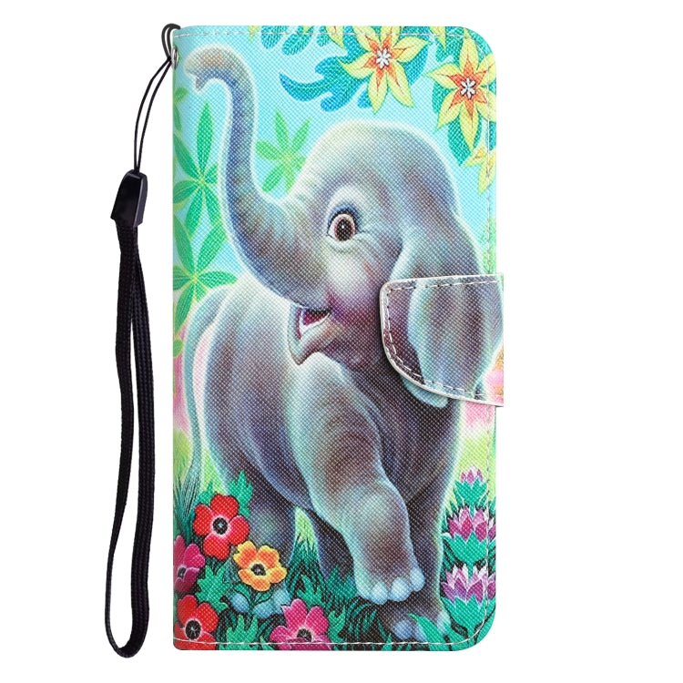 For Xiaomi Redmi Note 12 5G Global/Poco X5 Colored Drawing Leather Phone Case(Elephant) - free shipping - PMC TechLife - Order now!