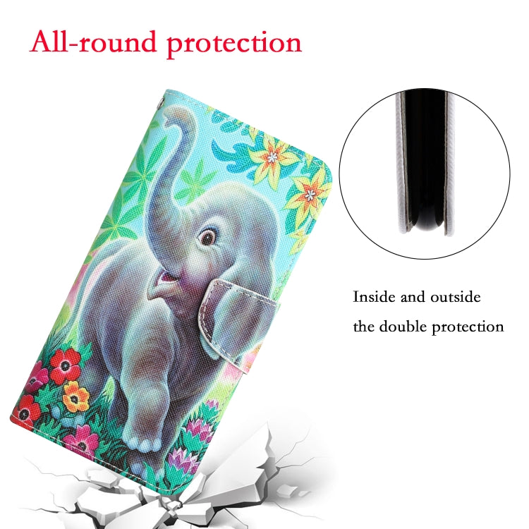 For Xiaomi Redmi Note 12 5G Global/Poco X5 Colored Drawing Leather Phone Case(Elephant) - free shipping - PMC TechLife - Order now!