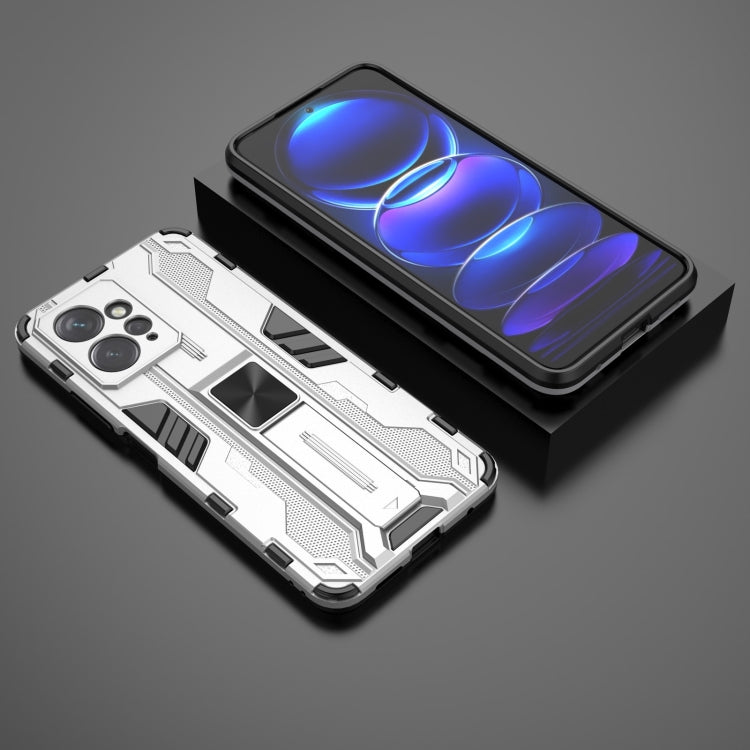 For Xiaomi Redmi Note 12 4G Supersonic PC + TPU Shock-proof Phone Case with Holder(Silver) - free shipping - PMC TechLife - Order now!
