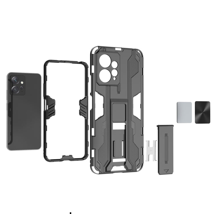 For Xiaomi Redmi Note 12 4G Supersonic PC + TPU Shock-proof Phone Case with Holder(Silver) - free shipping - PMC TechLife - Order now!
