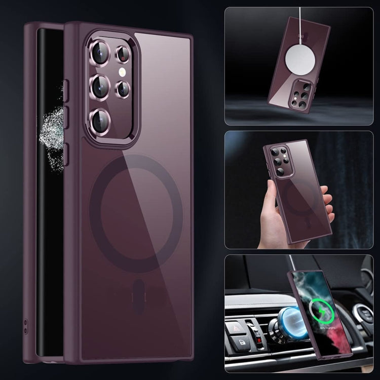 For Samsung Galaxy S23 Ultra 5G Acrylic PC MagSafe Magnetic Phone Case(Red) - Galaxy S23 Ultra 5G Cases by PMC TechLife | Online Shopping South Africa | PMC TechLife