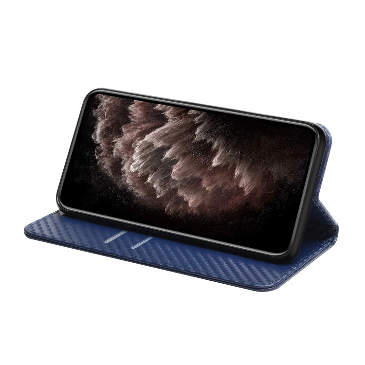 For Xiaomi Redmi 12C Carbon Fiber Texture Magnetic Flip Leather Phone Case(Blue) - free shipping - PMC TechLife - Order now!