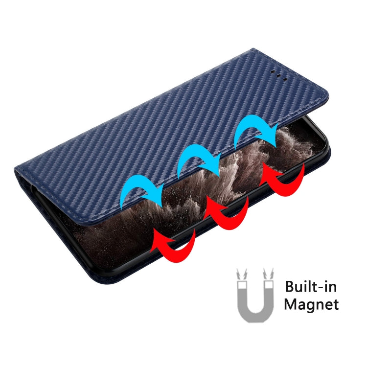 For Xiaomi Redmi 12C Carbon Fiber Texture Magnetic Flip Leather Phone Case(Blue) - free shipping - PMC TechLife - Order now!