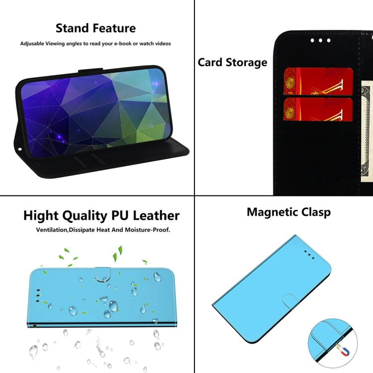 For Samsung Galaxy A24 4G Imitated Mirror Surface Leather Phone Case(Blue) - free shipping - PMC TechLife - Order now!