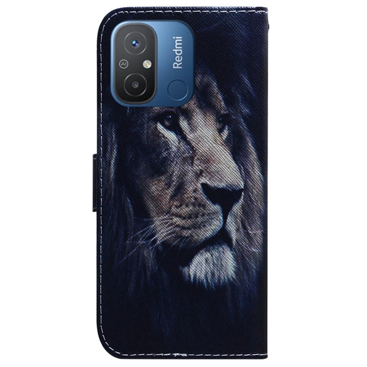 For Xiaomi Redmi 12C / 11A Coloured Drawing Flip Leather Phone Case(Lion) - free shipping - PMC TechLife - Order now!